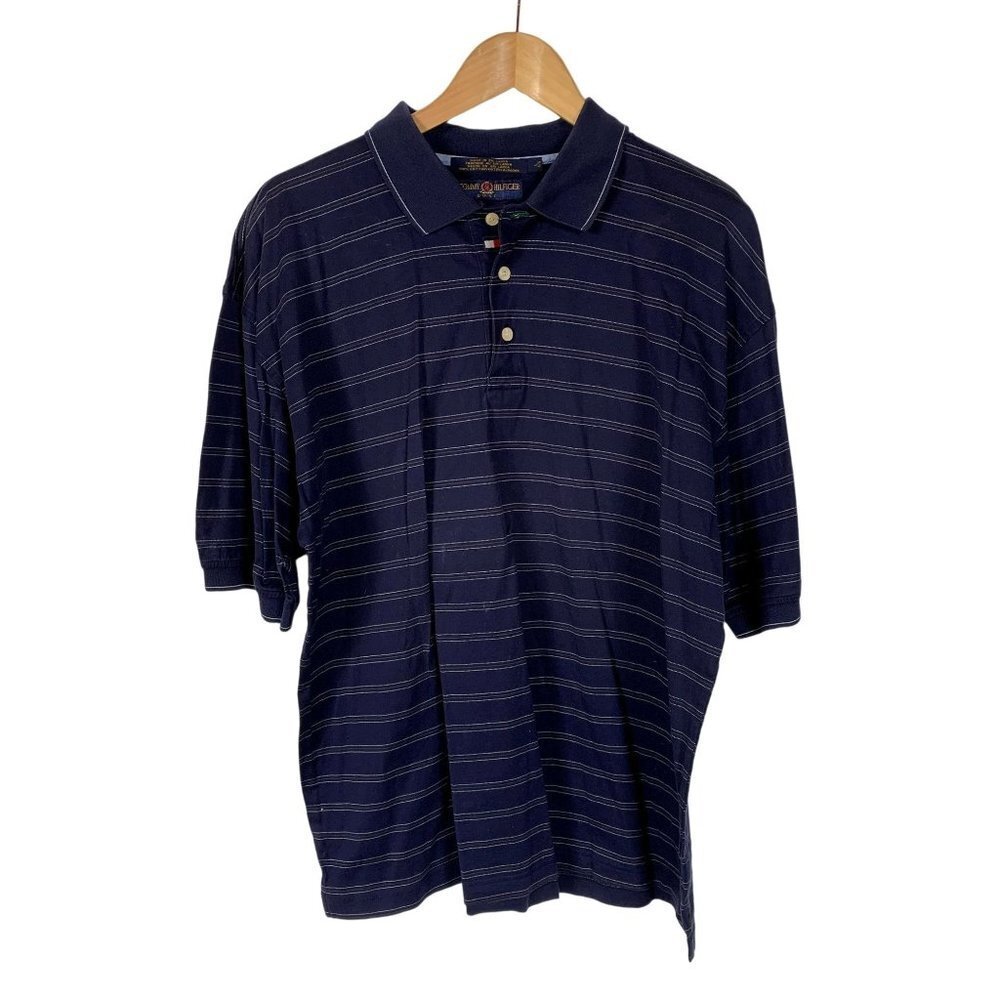 Tommy Hilfiger Golf Blue Polo Shirt Size Large